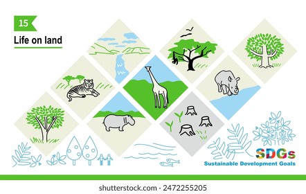 Image illustration set of SDGs