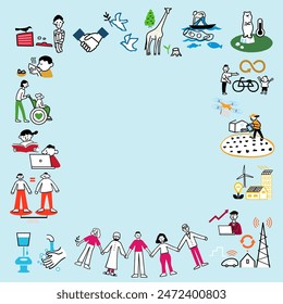 Image illustration set of SDGs