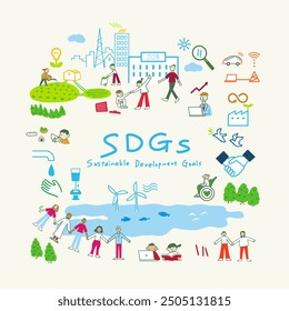Image illustration set of SDGs