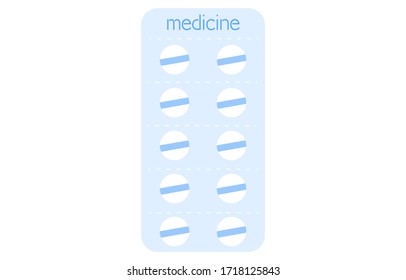 Image illustration of a sheet of tablets