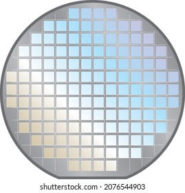 Image illustration of silicon wafer for semiconductor