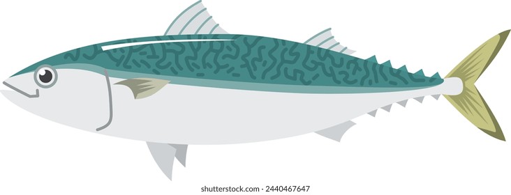 Image illustration of a simple mackerel seen from the side