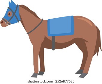 
Image illustration of a simple sideways racehorse