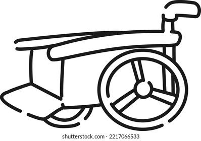 Image illustration of a simple wheelchair