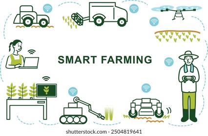 Image illustration of smart farming