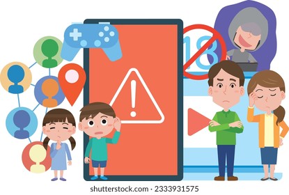 Image illustration of smartphone usage restrictions