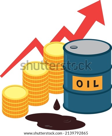 Image illustration of soaring crude oil prices