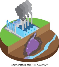 Image illustration of soil pollution