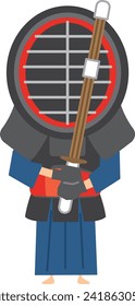 Image illustration of someone doing kendo