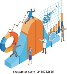 Image illustration of statistics and normal distribution