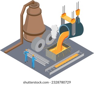 Image illustration of the steel industry