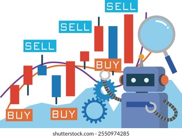 Image illustration of stock trading by robot