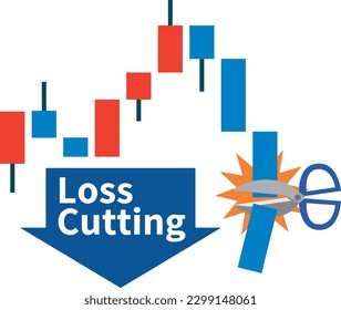 Image illustration to stop loss with loss cut