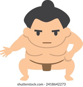 Image illustration of a sumo wrestler stepping on four legs