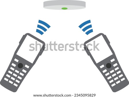 Image illustration of a terminal wirelessly connected to an access point