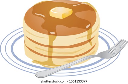 Image illustration of three hot cakes stacked