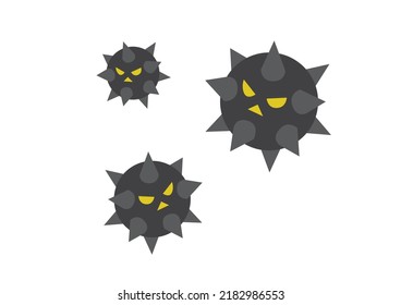 It is an image illustration of a three-dimensional computer virus.