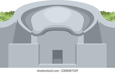 Image illustration of a tortoise shell tomb in Okinawa