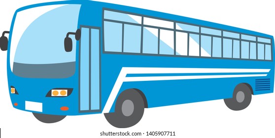Image illustration of a tourist bus seen from diagonally