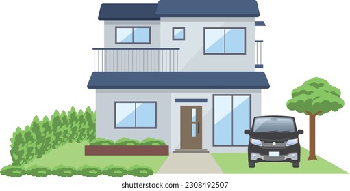 Image illustration of a two-story house