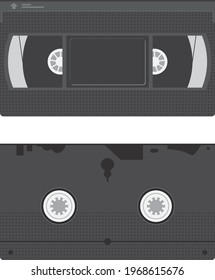 Image illustration of videotape (VHS) (front and back)