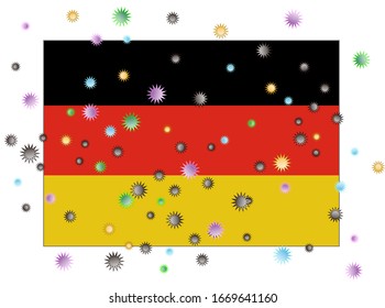 Image illustration of the virus spreading in Germany.