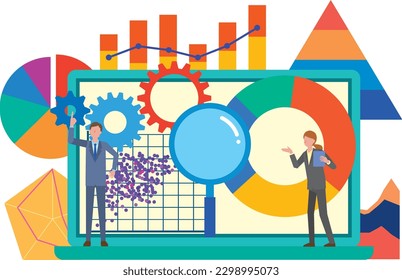 Image illustration for visualizing business data