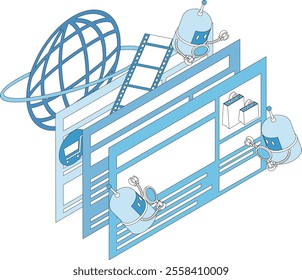 Image illustration of a web crawler