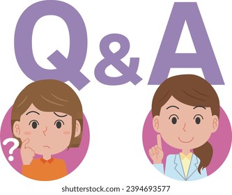 Image illustration of a woman asking medical questions