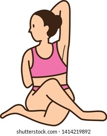 Image illustration of woman doing yoga pose