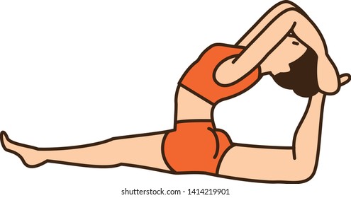 Image illustration of woman doing yoga pose