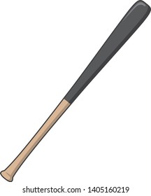 Image illustration of wooden bat
