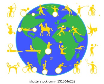 Image illustration of the world sports competition.