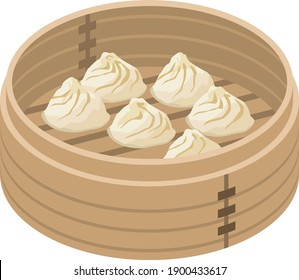 Image illustration of the Xiaolongbao in the container