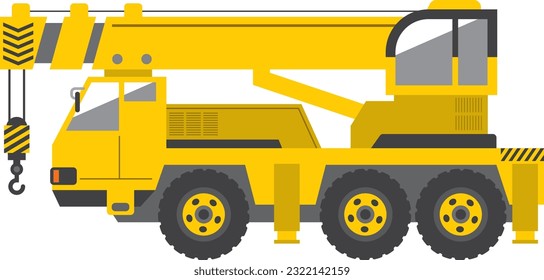 Imagen de un vehículo grúa grande amarillo
