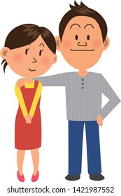 Image illustration of young couple