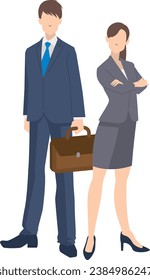 Image illustration of young men and women job hunting