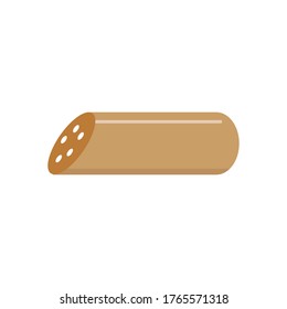 Image of an incised sausage loaf on a white background.