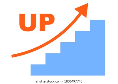 Image of increase. Vector illustration.