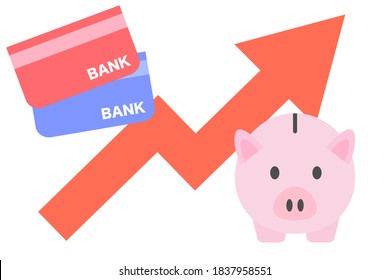 Imagen de mayores ahorros. Ilustración vectorial.