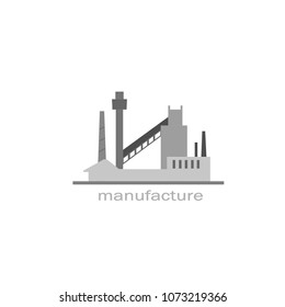 Image of industrial premises. Suitable for creating corporate identity, logo, advertising
