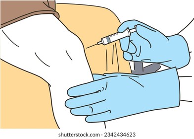 Image of injecting into the knee
