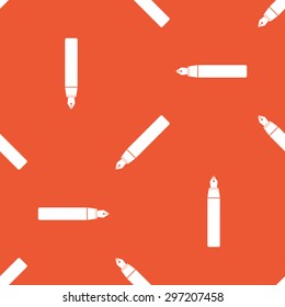 Image of ink pen, repeated on orange background