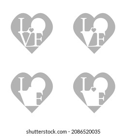 image of the inscription love, vector illustration