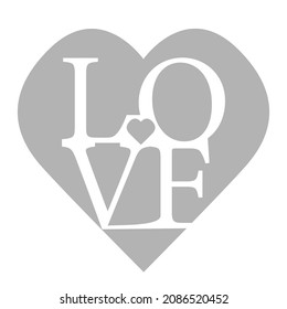 image of the inscription love, vector illustration