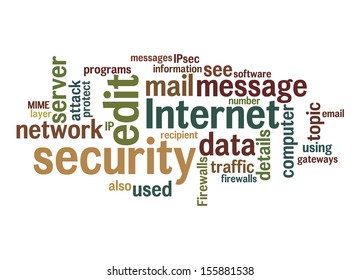 An image of an internet security text cloud