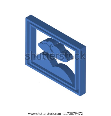 Image isometric left top view 3D icon
