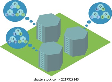 An image of isometric tritium water in a tank