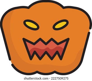 Image of jack o latern
 , Halloween celebration picture illustration, can be applied as emoji, icon, character and other digital needs.