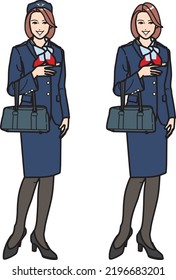 Image Of A Japanese Flight Attendant Not Long Ago